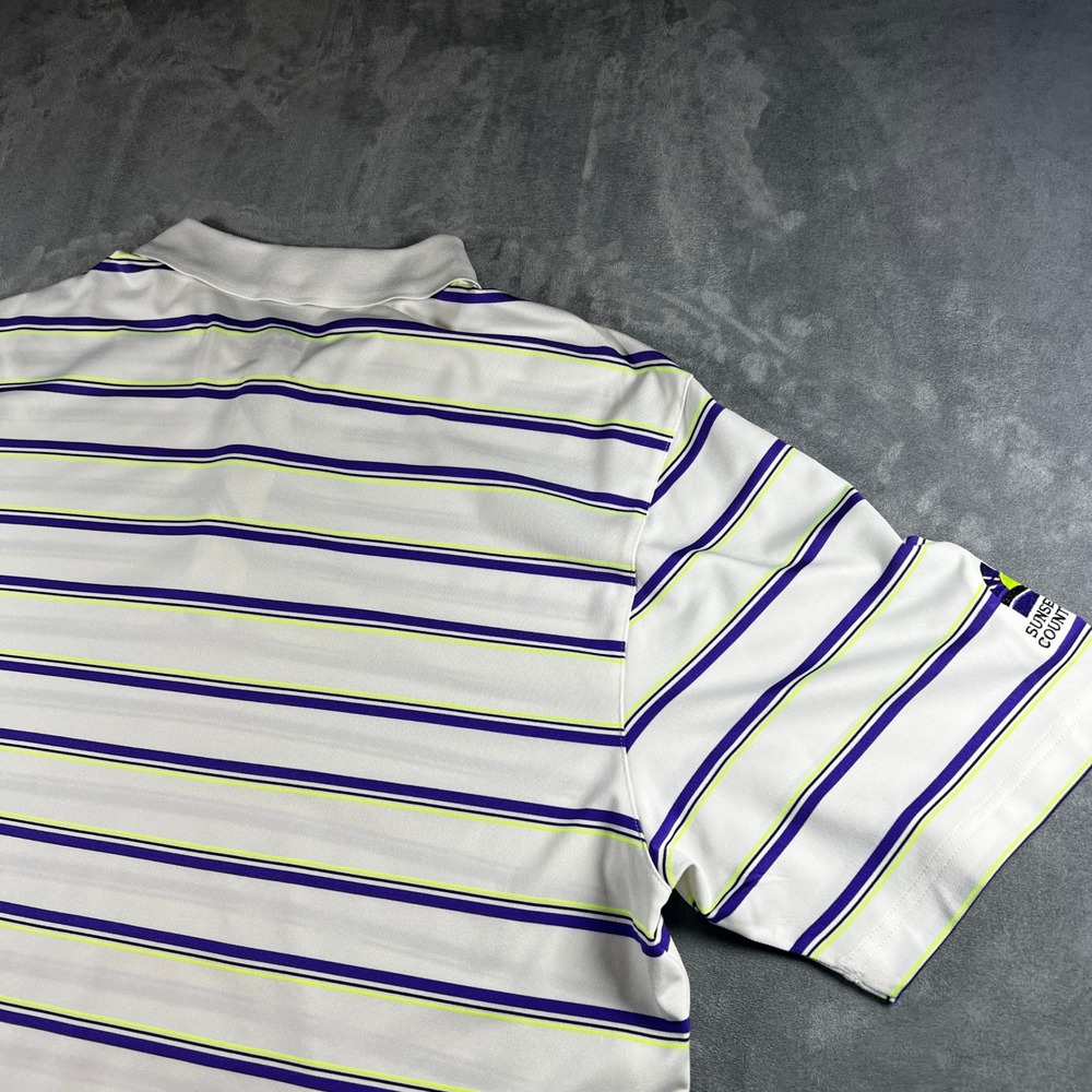 Under Armour HeatGear Polo Shirt Mens XL Green Striped Short Sleeve Golf Outdoor - Picture 8 of 11